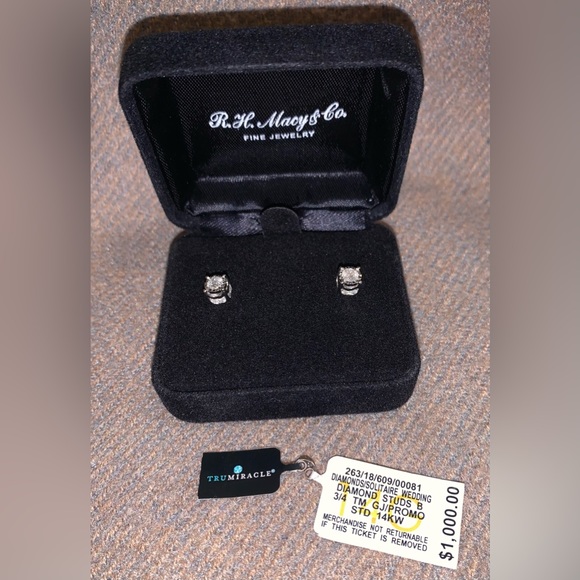 Diamond Stud Earrings - Picture 4 of 4